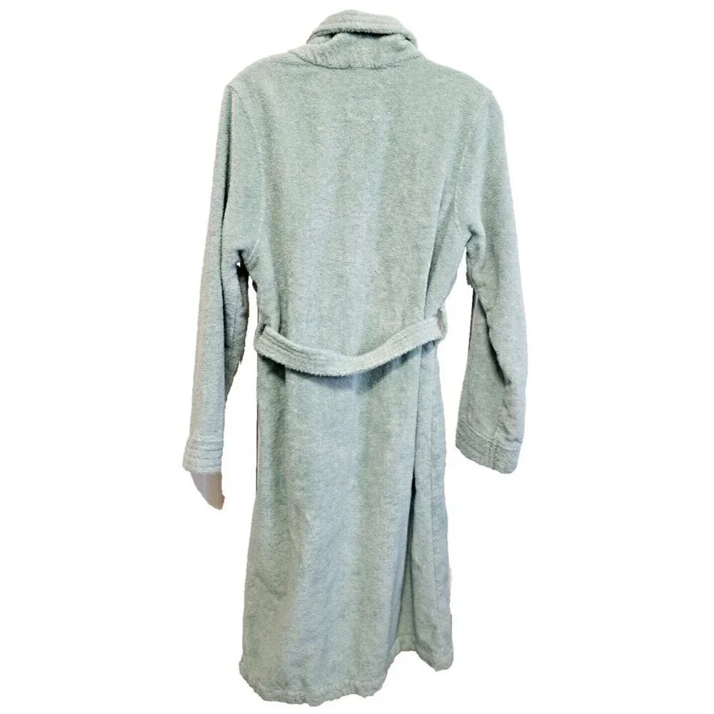 My Pillow Women's S Supima Cotton Pale Green Wrap Robe Belted